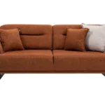 Aqua Serisi İkili Koltuk - Kahverengi / Kiremit