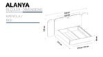 Alanya Serisi Bazasız Karyola Aksesuarı 160 cm - Görsel 5