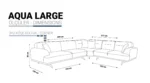 Aqua Serisi Large Köşe Takımı - Gri (3+2+Köşe) - Görsel 22