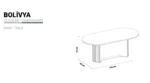 Bolivya Serisi Sabit Yemek Masası - Görsel 3