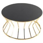 Kum Serisi Saati Orta Sehpa - Gold