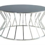 Kum Serisi Saati Orta Sehpa - Krom